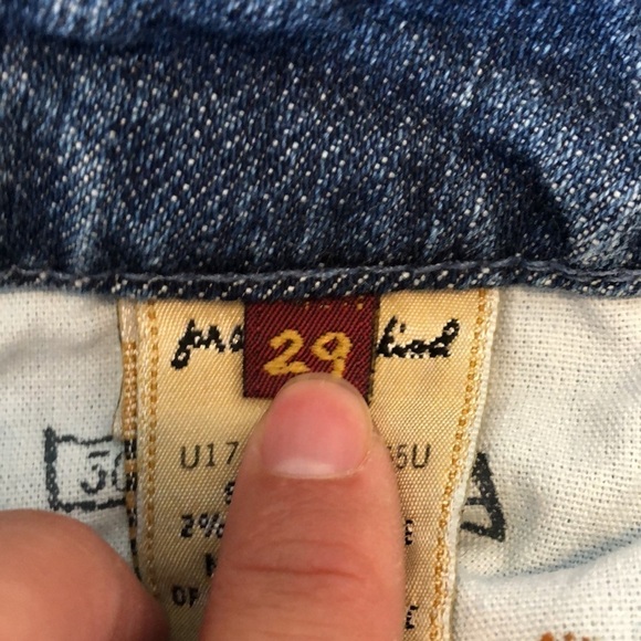 7 For All Mankind Womens Jeans Sz 29 Fit & Flare Cropped Western Mid Rise Casual - Picture 5 of 9